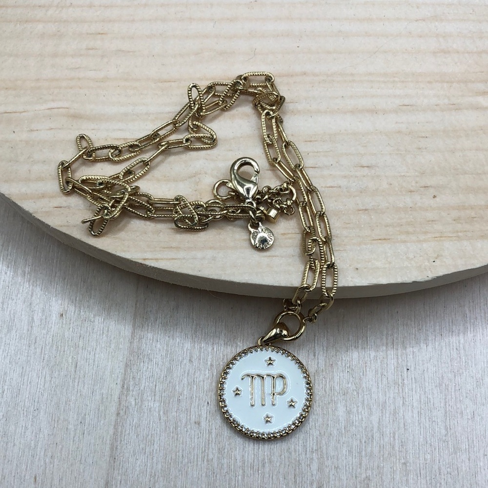 Ann Taylor Virgo Celestial Zodiak Sign Pendant Chain Necklace